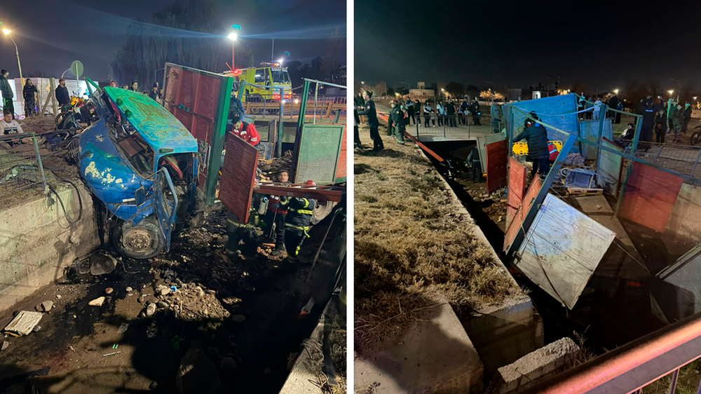 Cinco heridos tras el despiste de un camión en Godoy Cruz.
