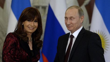 Cristina Kirchner y Vladimir Putin.