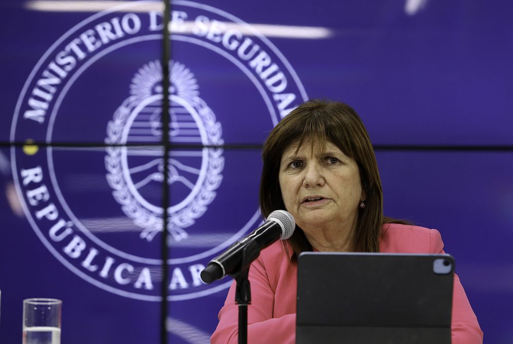 La ministra de Seguridad, Patricia Bullrich.