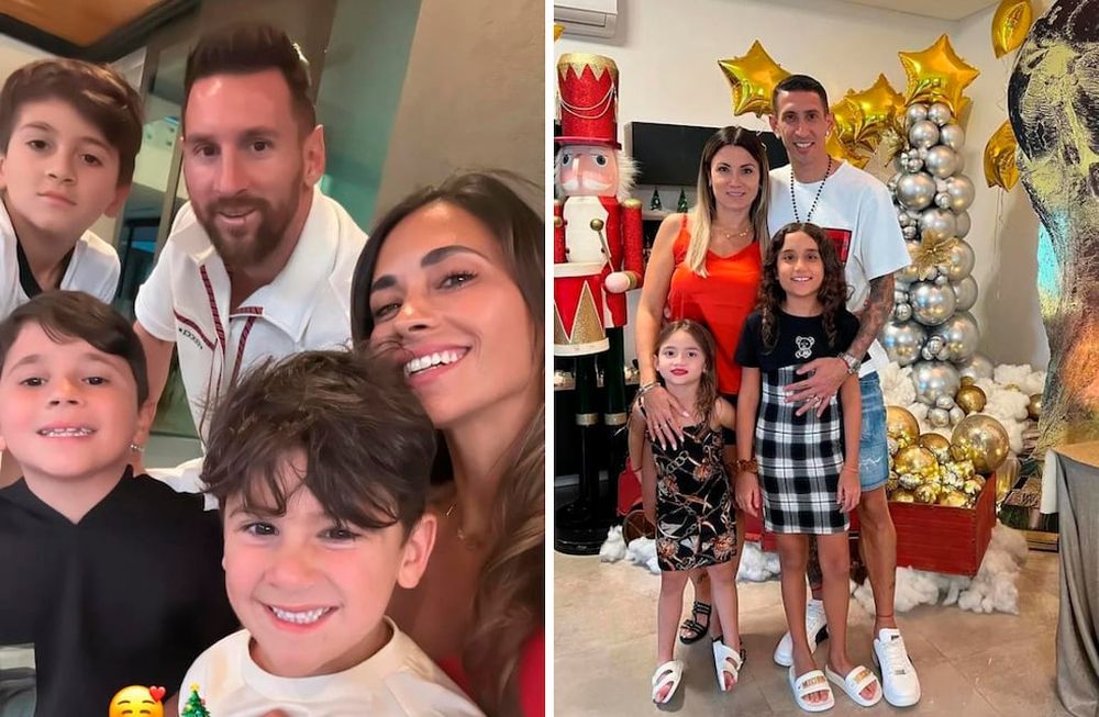 La Selección Argentina festejó la Navidad rodeada de los afectos y con la copa en casa. Instagram
