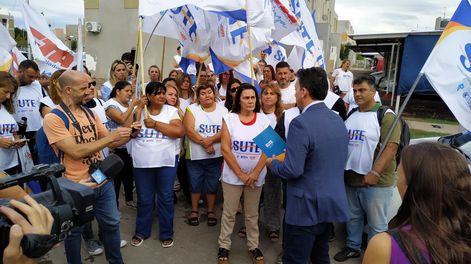 Manifestación del Sute en el inicio del ciclo lectivo. 