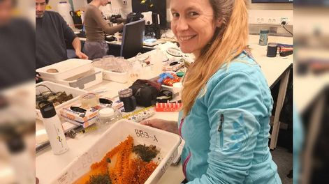 Nadia Coralina Cerino, la bióloga con las muestras tras la expedición del Conicet