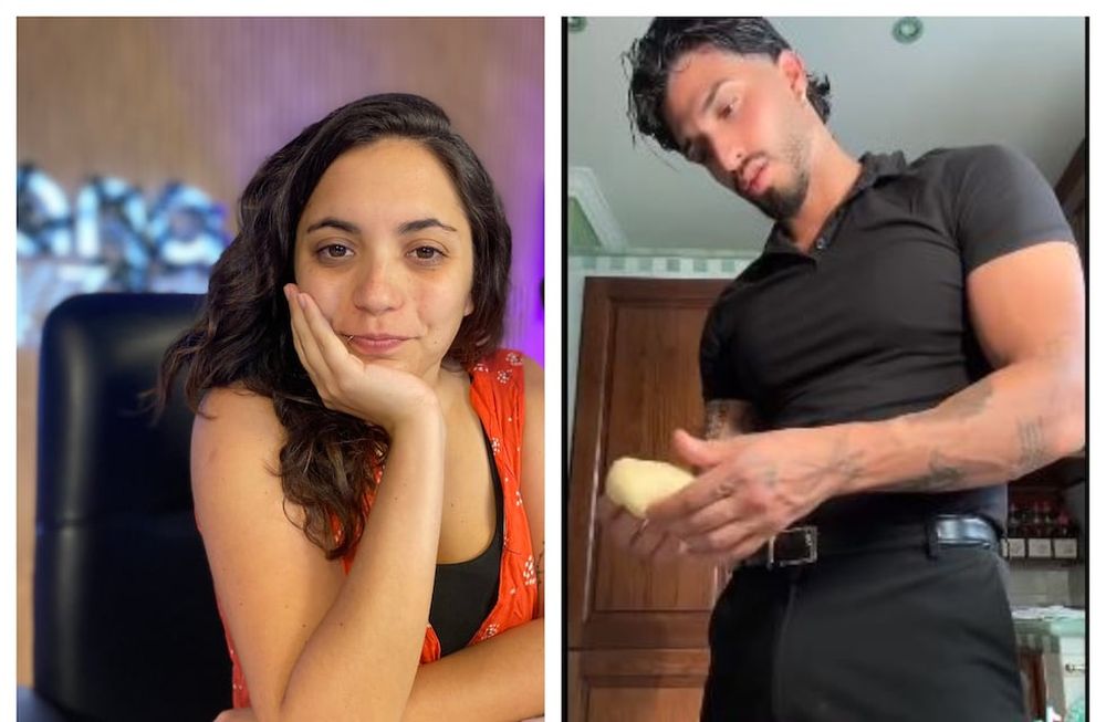 Galia Moldavsky hizo viral el video de un hombre cocinando con mucha pasión.