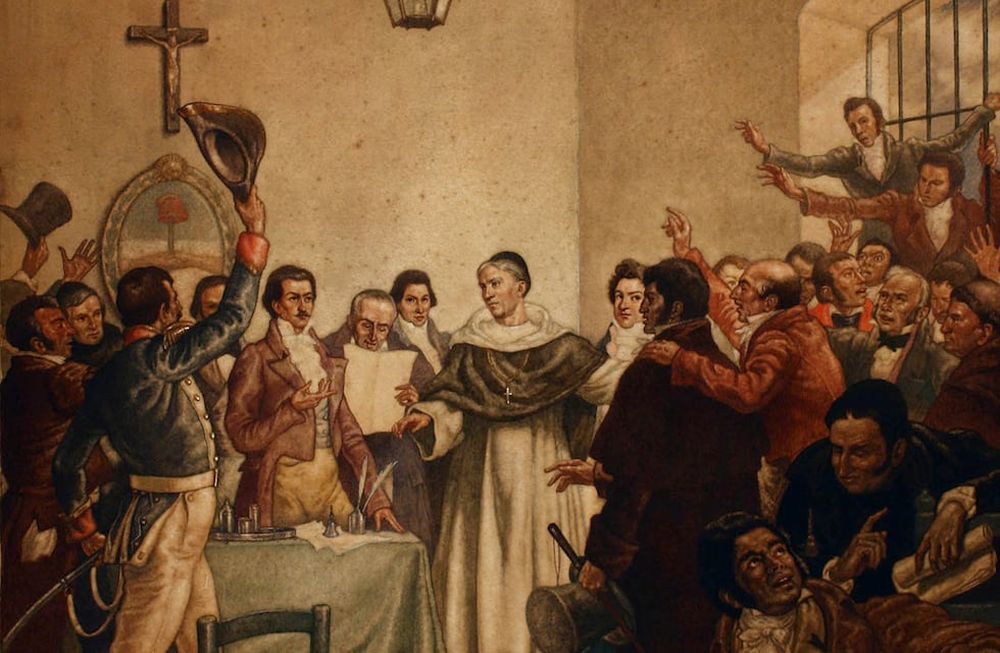 Congreso. Imagen de la declaración de la independencia.