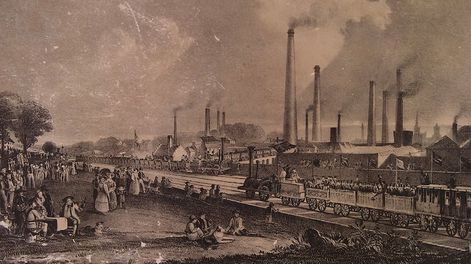 Revolución Industrial en Inglaterra a fines del siglo XIX.