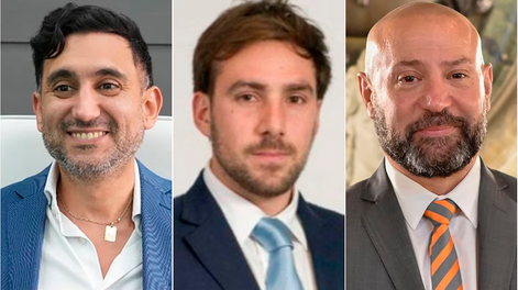 Ariel Maximiliano Vallejo, Pablo Parera y Diego Spagnuolo.