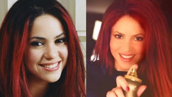Shakira recuperó el pelo rojo que usó en 1999