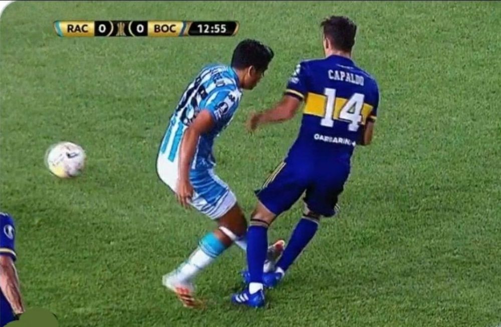Momento exacto del planchazo de Melgarejo sobre Capaldo. / Gentileza.