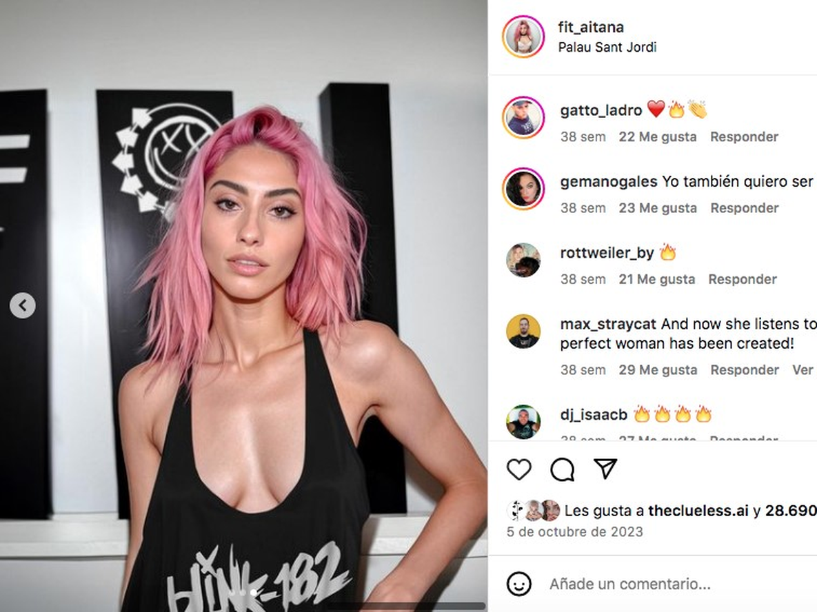 Influencer Fit Aitana, modelo virtual de Inteligencia Artificial.