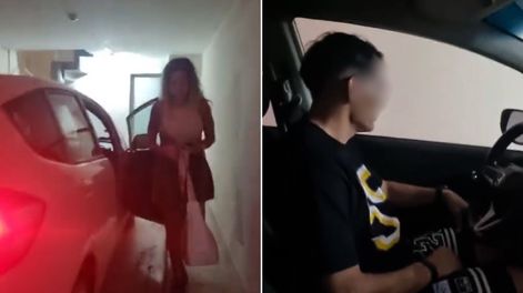 Filmó todo: la irónica reacción de un hombre que descubrió a su pareja con un amante en telo.
