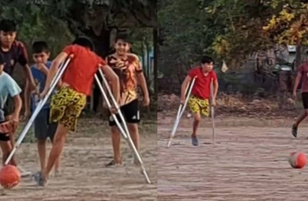 Me asombré de ver la velocidad que tenía para correr: jugaba, quitaba, pateaba con una naturalidad que nunca había visto” aseguró la fotografa que registró el momento. Foto: captura video / Sabrina Llado.