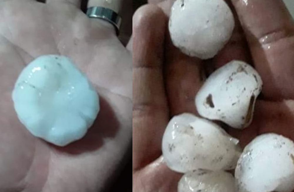 Fuerte tormenta en Santa Rosa: “Cayó granizo del tamaño de un huevo”