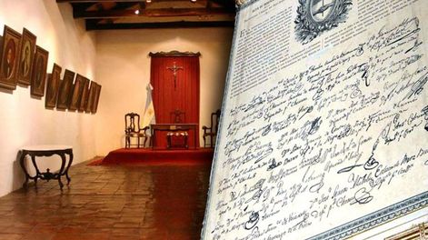 El lugar donde los congresistas deliberaron y declararon la Independencia en Tucumán, el 9 de julio de 1816. Fotomontaje: Marcela Marbian.