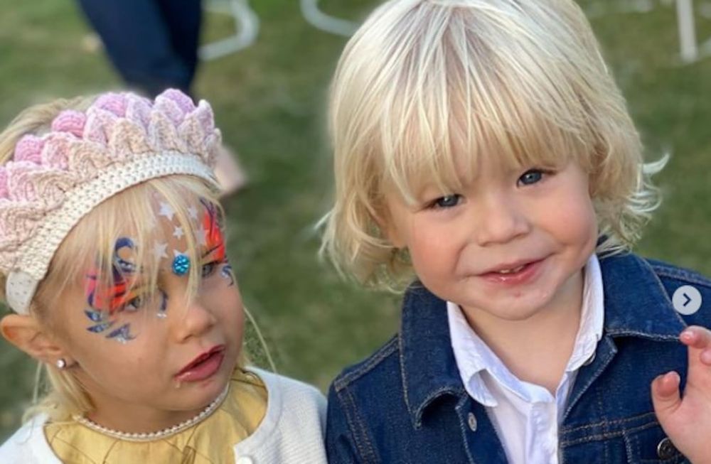 Matilda Salazar cumplió 3 años y Dionisio, el hijo de Flavio Mendoza, no se perdió el festejo