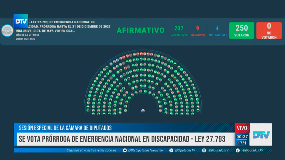 Con 237 votos a favor, Diputados aprobó una nueva ley de protección social para personas con discapacidad.