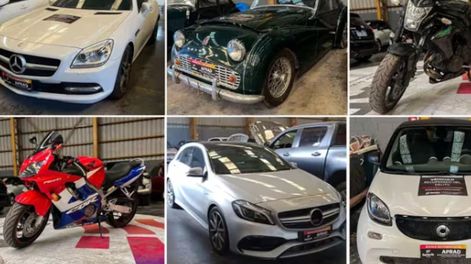 Algunos de los vehículos subastados en Rosario.