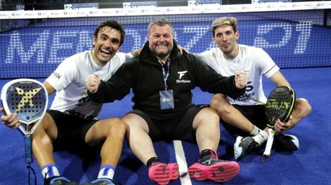 Lima, Cozzoni y Stupaczuk celebraron la consagración en Mendoza. / Premier Pádel