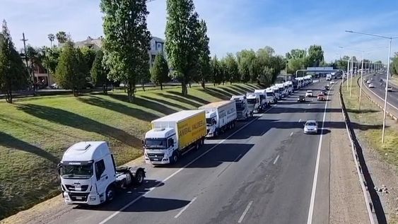 Protesta de Aprocam en el Acceso Sur.