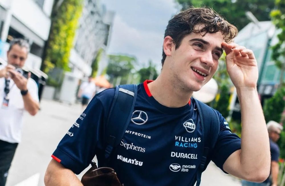 Franco Colapinto recorrió el circuito de Marina Bay, donde se disputa el GP de Singapur