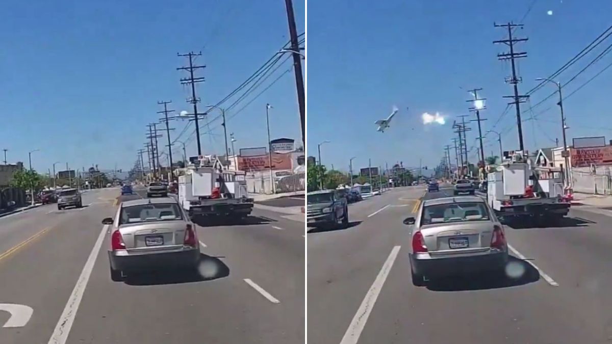 El impactante video de una avioneta que golpeó con unos cables eléctricos y se estrelló en el suelo