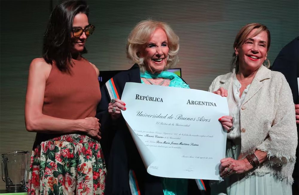 Mirtha Legrand recibió el Honoris Causa en la UBA y defendió el rol de la universidad pública (Gentileza La Nación).