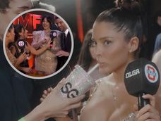 mala noche para la reini en los martin fierro: polemica por su vestido y un incomodo momento con diego poggi