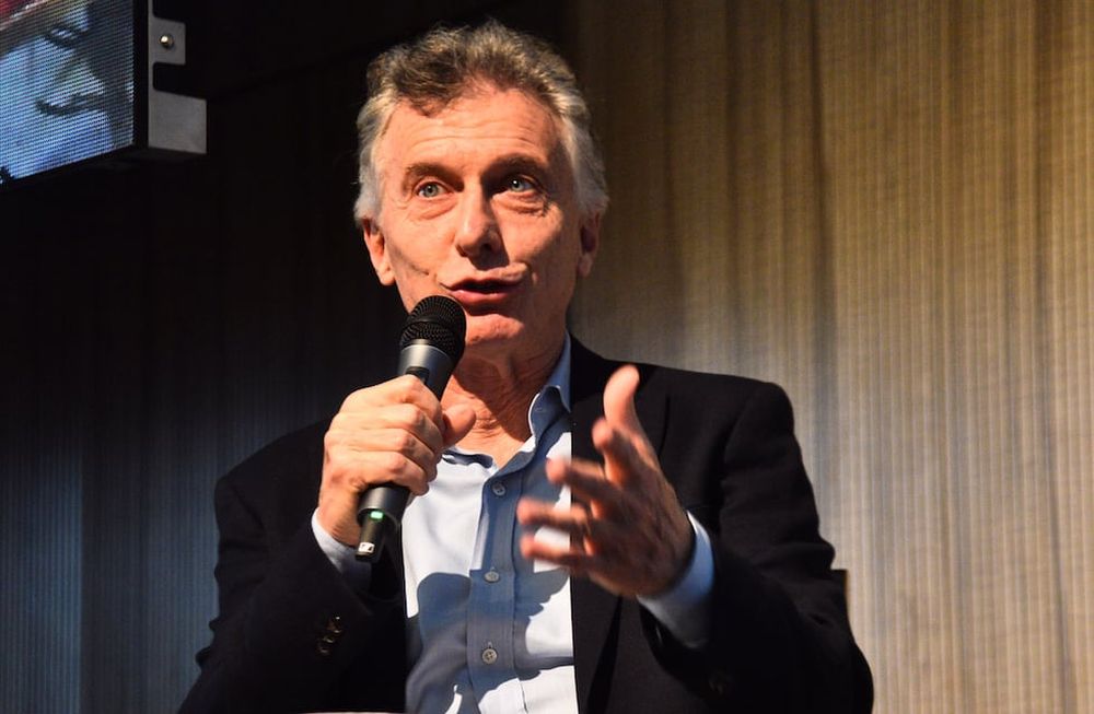 El expresidente Mauricio Macri brindó una charla en la Bolsa de Comercio de Córdoba. Allí criticó en duros térmicos a Alberto Fernández. / Foto: Pedro Castillo / La Voz