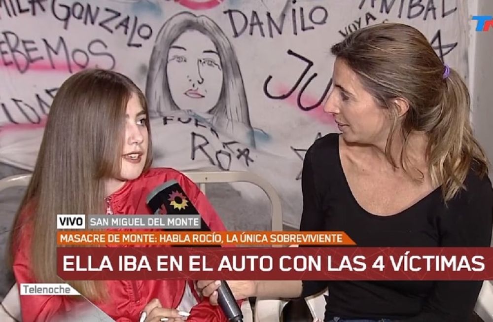 Rocío, la sobreviviente de la masacre de Monte: Sé una cosa pero no la quiero contar