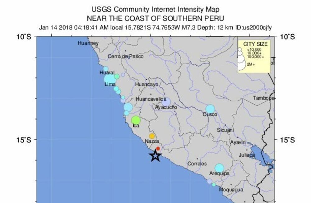 Descartan en Chile riesgo de tsunami tras el terremoto en Perú