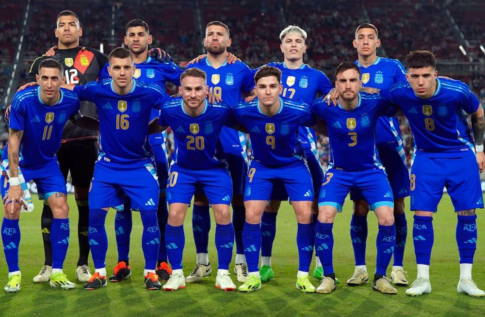 Los 11 de arranque de la selección argentina en el amistoso ante Costa Rica. (Prensa Argentina)