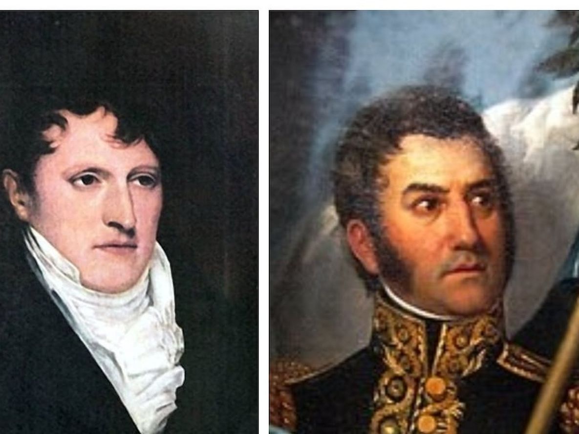 Belgrano y San Martín, los máximos próceres de la historia argentina.