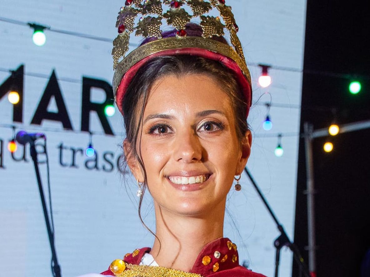 La reina de la Vendimia de San Martín 2023 es Milagros Roldán, representó a Palmira. Foto Municipalidad de San Martín