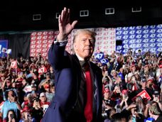 El candidato republicano a la presidencia, el expresidente Donald Trump, durante un evento de campaña en Greensboro, Carolina del Norte, el martes 22 de octubre de 2024. (AP Foto/Alex Brandon)