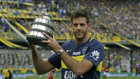 Juan Martín del Potro, fanático de Boca.