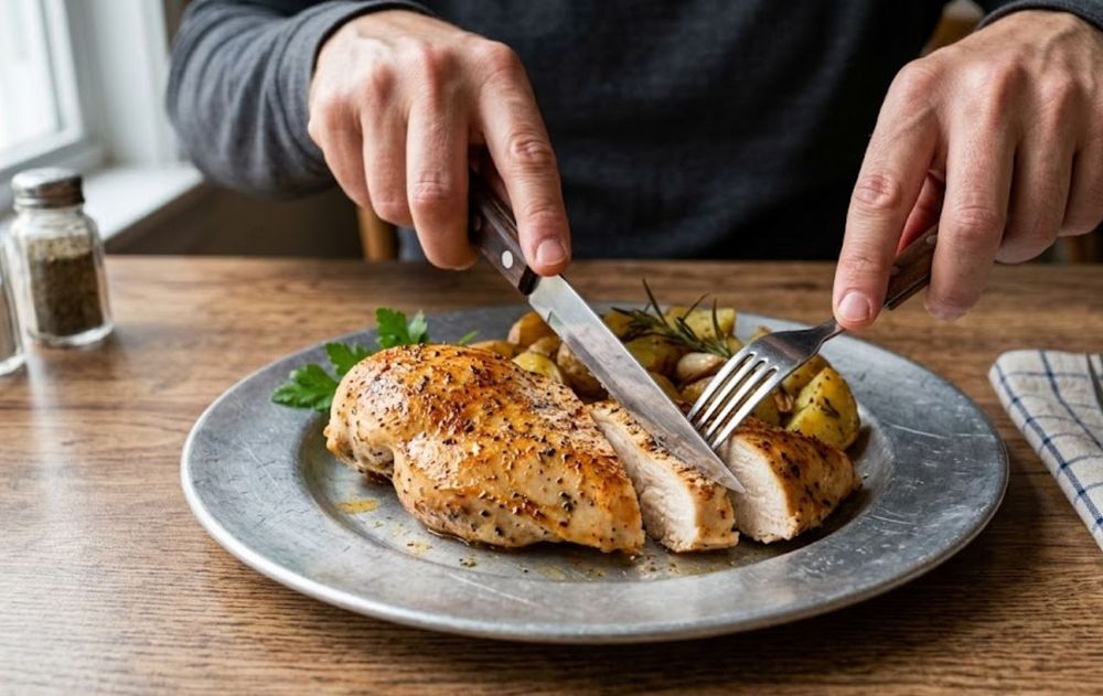 Cada chef tiene una técnica distinta pero afirman que el reposo breve busca principalmente incorporar sabor sin modificar excesivamente la superficie del pollo.