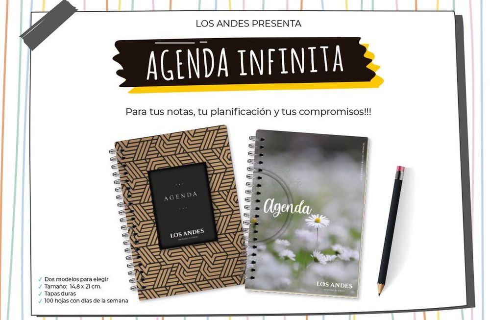 ¿Todavía no tenés tu agenda infinita? Empezá a organizarte para el 2022, ¡hay dos modelos para elegir!