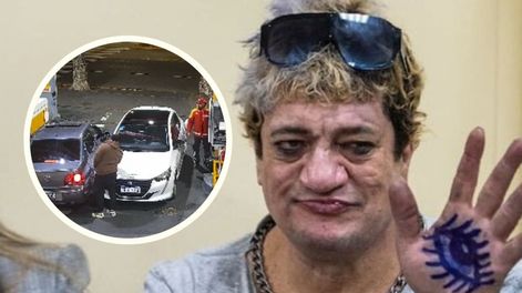 Pity Álvarez chocó a un auto que cargaba nafta