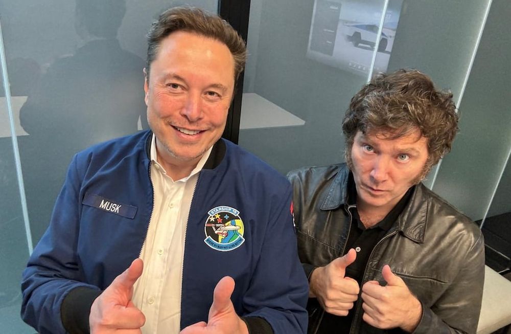 El presidente Javier Milei y Elon Musk