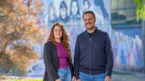 Micaela Blanco Minoli y Lautaro Jiménez. La joven será candidata a diputada nacional por el Frente de Izquierda.&nbsp;