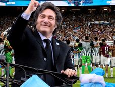 Milei y funcionarios del Gobierno celebraron el triunfo de la Selección Argentina.
