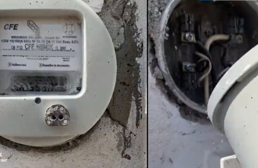 El hombre compartió el video del momento donde arranca el medidor de luz de su vecino, quien escucha música a todo volumen. Gentileza: Excelsior