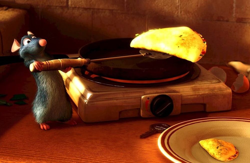 La del secador  de piso y el ratón