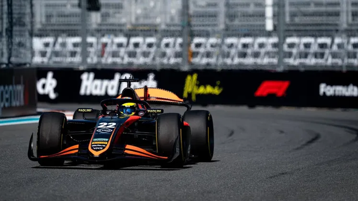 Nicolás Varrone fue cuarto en la Sprint de Miami y sumó sus primeros puntos en F2