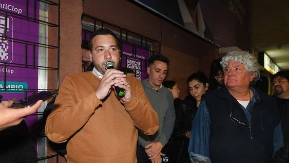 Elecciones departamentales 2023 en Mendoza.Mauricio Pinti Clop candidato a Intendente de Maipú por Cambia Mendoza, reconoció la derrota en el Búnker departamentalFoto: José Gutierrez / Los Andes