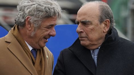 El presidente de la Sociedad Rural Argentina, Nicolás Pino, y el jefe de Gabinete, Guillermo Francos&nbsp;