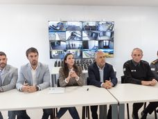 El gobernador Alfredo Cornejo y la ministra de Seguridad, Mercedes Rus.