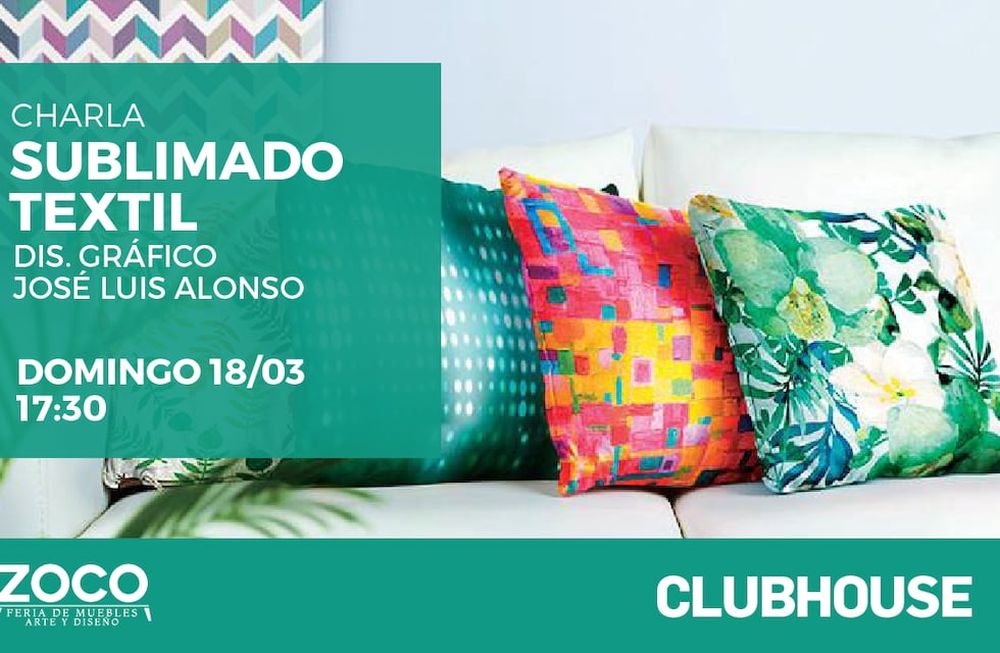 El domingo te invitamos a las charlas de Sublimado Textil e Interiorismo Sensorial