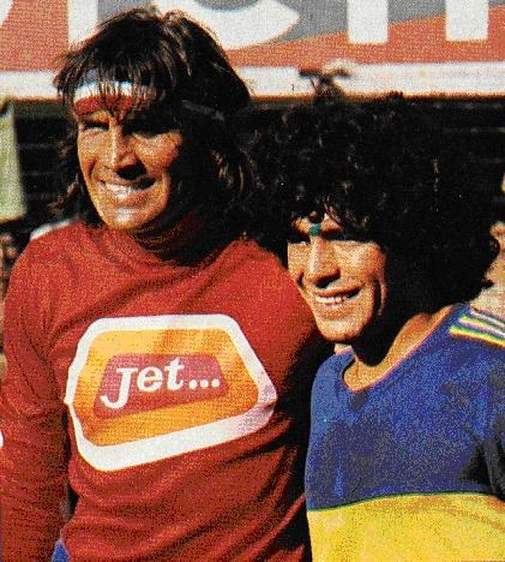 Gatti mit Diego Maradona