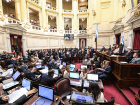 Sesión del Senado en el Congreso Nacional.