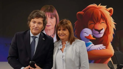 El presidente Javier Milei y la ministra Patricia Bullrich